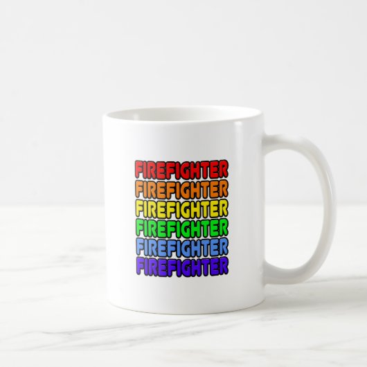 Regenboog brandweerman koffiemok (Rechts)