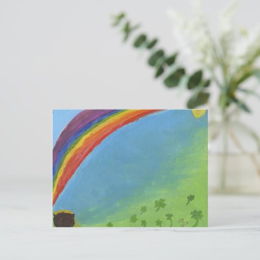 Regenboog Briefkaart (Staand voorkant)