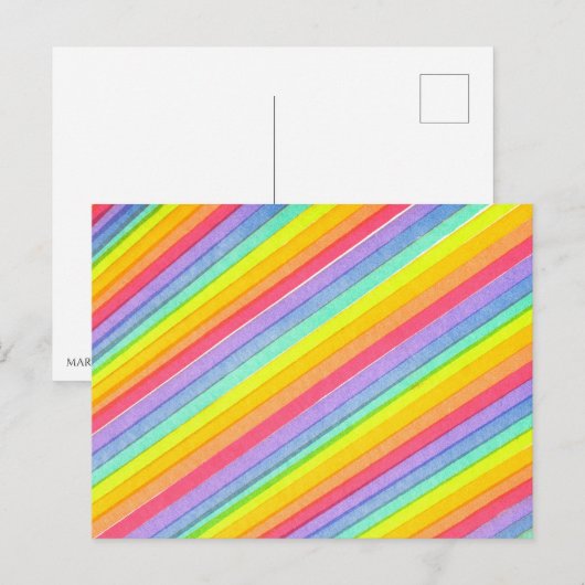 regenboog briefkaart (Voorkant / Achterkant)