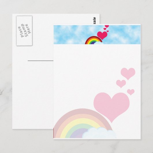  regenboog briefkaart (Voorkant / Achterkant)