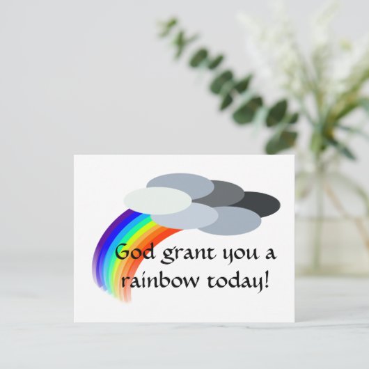 regenboog briefkaart (Staand voorkant)