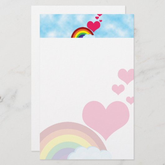  regenboog briefpapier (Voorkant / Achterkant)