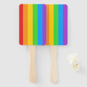 Regenboog Bries Pride Handwaaier (Voorkant en achterkant)