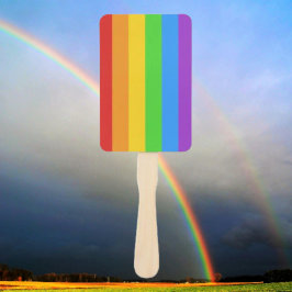 Regenboog Bries Pride Handwaaier