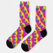 Regenboog Bril Heren Diagonaal Crew Sokken (Links)
