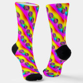 Regenboog Bril Heren Diagonaal Crew Sokken (Gebogen)