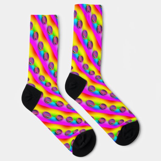Regenboog Bril Heren Diagonaal Crew Sokken (Rechts)