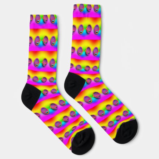 Regenboog Bril Mannen Crew  Sokken (Rechts)