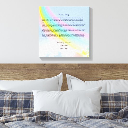 Regenboog brug sympathie verpakt canvas, mannelijk canvas afdruk (Insitu (Slaapkamer))