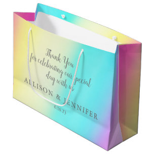 regenboog bruiloft gepersonaliseerd groot cadeauzakje