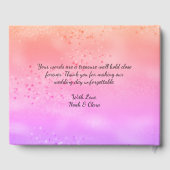 Regenboog Bruiloft Kleurrijke trendy liefde Gastenboek (Achterkant)