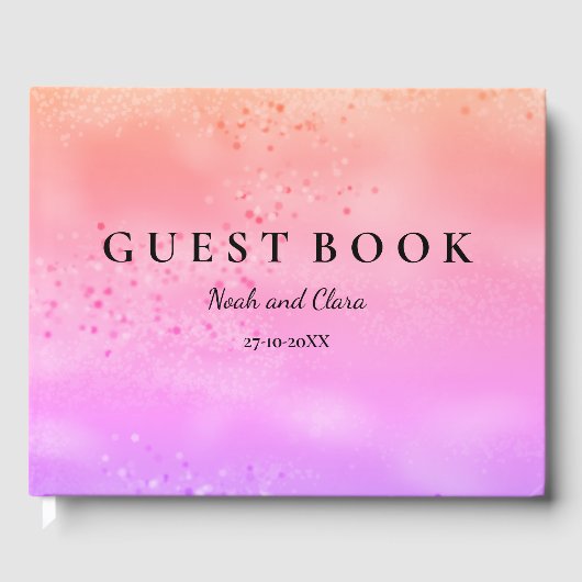 Regenboog Bruiloft Kleurrijke trendy liefde Gastenboek (Voorkant)