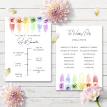 Regenboog bruiloft programma