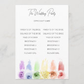 Regenboog bruiloft programma programmakaart (Achterkant)