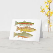 Regenboog, Bruin & Bronforel Kaart (Gele Bloem)