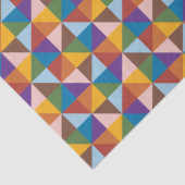 Regenboog, Bruin, Roze en Blauwe Pinwheel Tissuepapier (Detail)