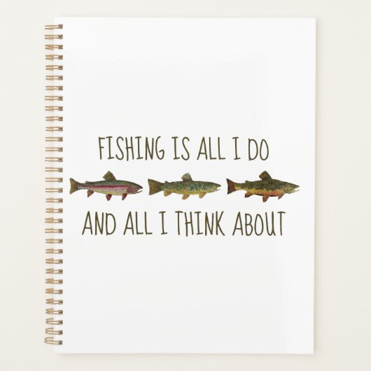 Regenboog Bruine Bron Forel Vissen Quote Planner (Voorkant)