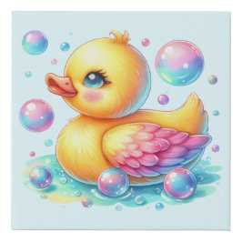 Regenboog Bubbel Eend Imitatie Canvas Print