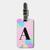 Regenboog Bubbel Monogram Bagagelabel (Voorkant verticaal)