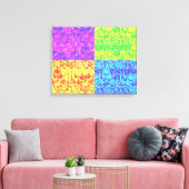 Regenboog bubbelplastic popart canvas afdruk (Insitu (Woonkamer))