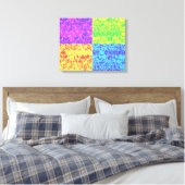 Regenboog bubbelplastic popart canvas afdruk (Insitu (Slaapkamer))