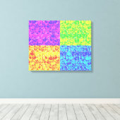 Regenboog bubbelplastic popart canvas afdruk (Insitu (Houten vloer))