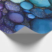 Regenboog Bubble Texture Fluid Art Cadeaupapier (Hoek)
