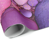 Regenboog Bubble Texture Fluid Art Cadeaupapier (Rol Hoek)