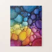 Regenboog Bubble Texture Fluid Art Legpuzzel (Verticaal)
