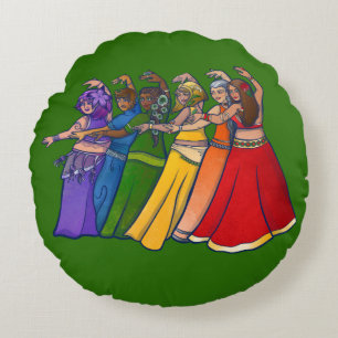 Regenboog Buikdanser Kunst Buikdans Troep Rond Kussen
