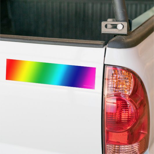 Regenboog (!) bumpersticker (Op Truck)