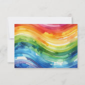 Regenboog Cake RSVP Kaartje (Achterkant)