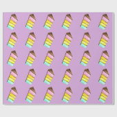 Regenboog cake schattige waterverf cadeaupapier (Vlak)