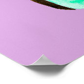 Regenboog cake yum waterverf schattige kunst poster (Hoek)