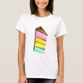 Regenboog cake yum waterverf schattige kunst t-shirt (Voorkant)