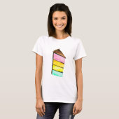 Regenboog cake yum waterverf schattige kunst t-shirt (Voorkant volledig)