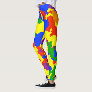 Regenboog  Camouflage Schutpatroon Leggings