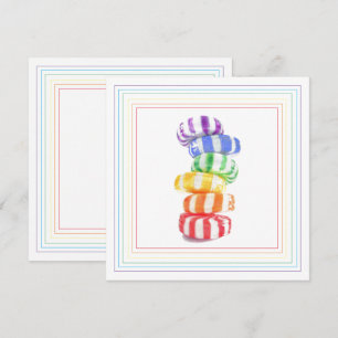 REGENBOOG CANDY 5.25" Vierkante Platte Kaart