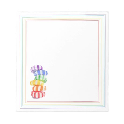 REGENBOOG CANDY 5.5x6 Notitieblok (Voorkant)