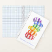 REGENBOOG CANDY 5.5x8.5 Spiral Notebook + Tekst Notitieboek (Binnen)