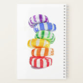 REGENBOOG CANDY 5.5x8.5 Spiral Notebook + Tekst Notitieboek (Achterkant)