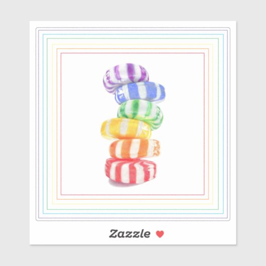 REGENBOOG CANDY 6" Vinyl Sticker (Vel)