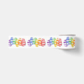 REGENBOOG CANDY 7,5 cm brede Grosgrain lint (Voorkant)