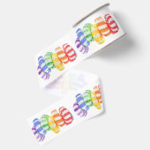 REGENBOOG CANDY 7,5 cm brede Grosgrain lint (Achterkant)