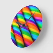 Regenboog Candy Canes 2 Ronde Klok (Hoek)