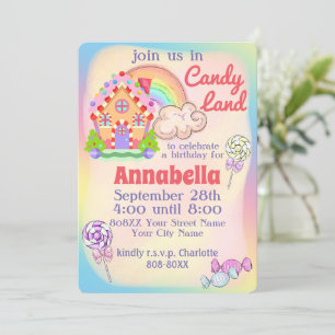 Regenboog Candy Land Feest Kaart