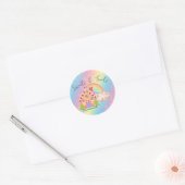 Regenboog Candy Land Huis Ronde Sticker (Envelop)