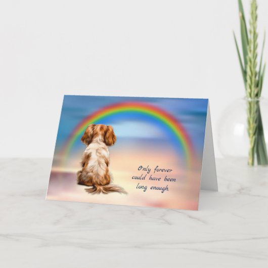 Regenboog Cavalier Koning Charles Spaniel Sympathi Feestdagen Kaart (Voorkant)