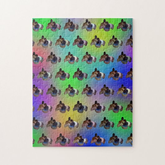 Regenboog cavia's, legpuzzel (Verticaal)