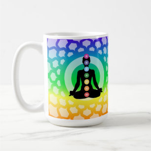 Regenboog Chakra Yoga Klassieke Mok - Heilige Geom